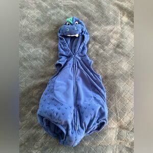 Carters‎ Blue Dinosaur Fleece Hooded Costume Romper 6-9 Months Baby